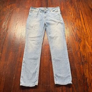 Hudson Jeans Womens 33x29 Blue Nico Super Skinny Denim Stretch‎ Fade Whiskers